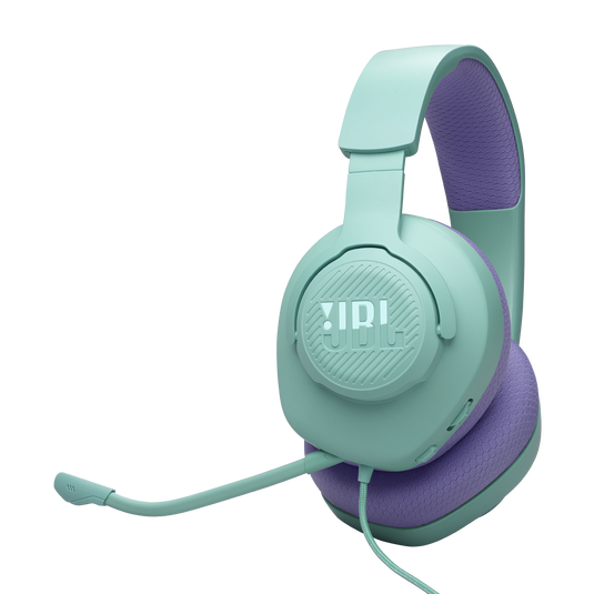 JBL Quantum 100M2 - Cyan - Wired over-ear gaming headset with detachable mic and mute option - Hero image number null